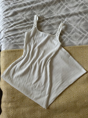 White ribbed bodycon - ribbed,