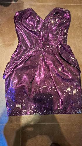 Lipsy dress purple sequin size - lipsy,