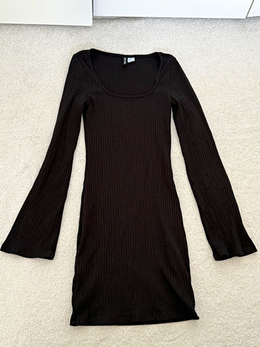 Divided black ribbed - h&m,