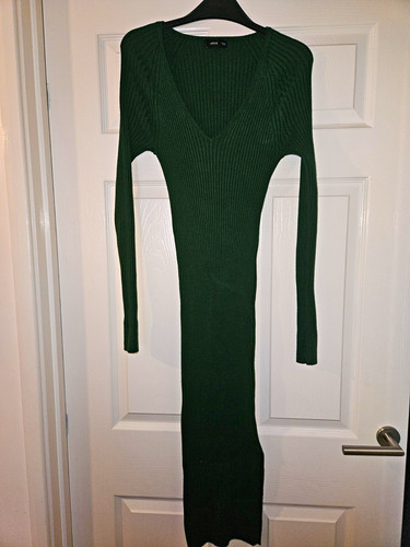 Mng green ribbed - ribbed, knit